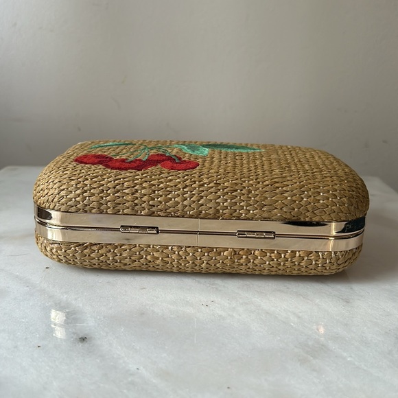 Ann Taylor Cherry hard-sided clutch purse, NWT - Picture 6 of 15